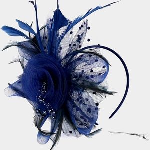 Beautiful Beloved Millinery Dotted Feathers Flower Headband Hair Clip Fascinator